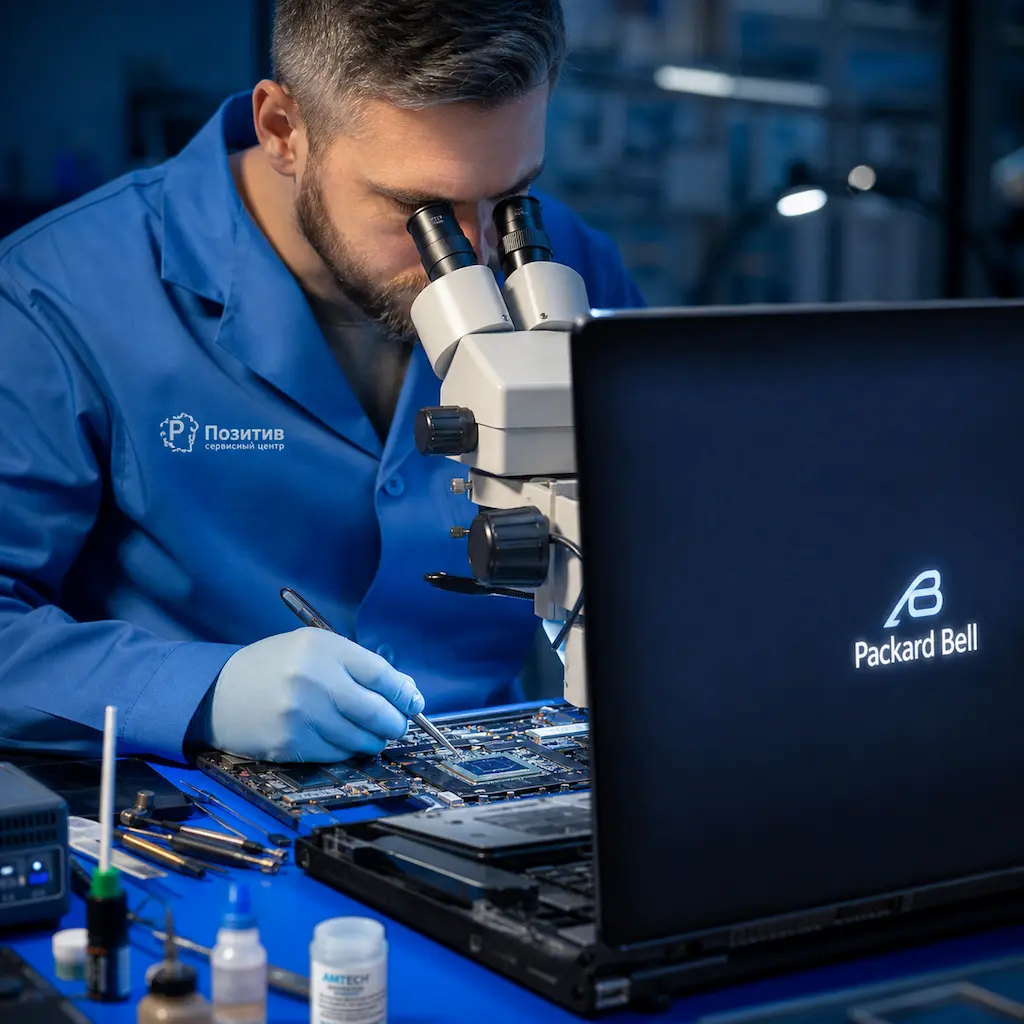 Замена видеокарты ноутбука Packard Bell в Лыткарино