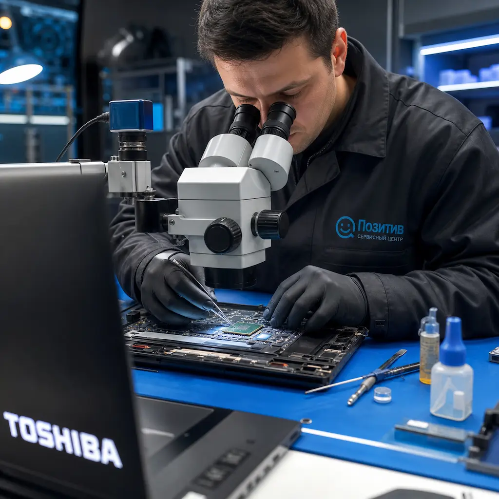 Замена видеокарты ноутбука Toshiba в Лыткарино
