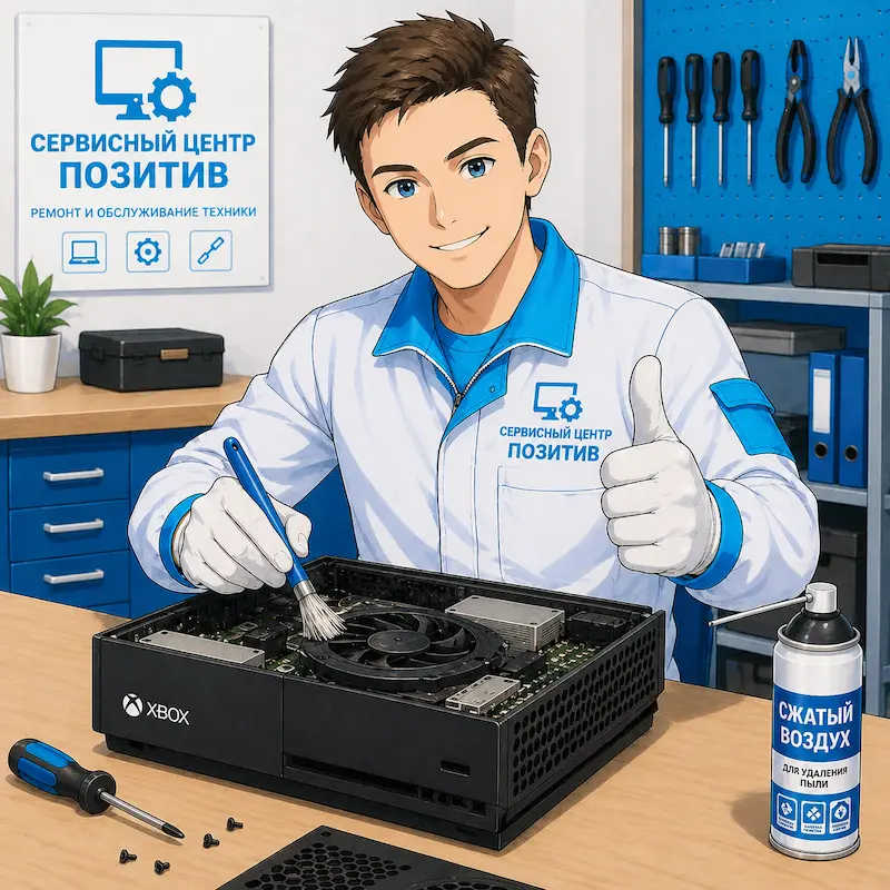 Чистка игровой приставки от пыли в Лыткарино | Замена термопасты