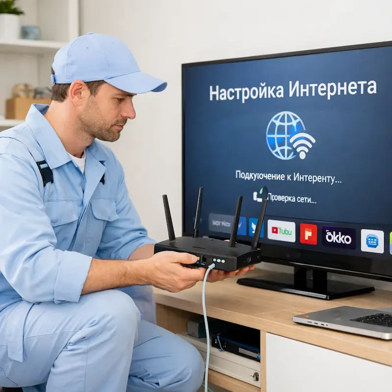 Настройка интернета на телевизоре в Лыткарино