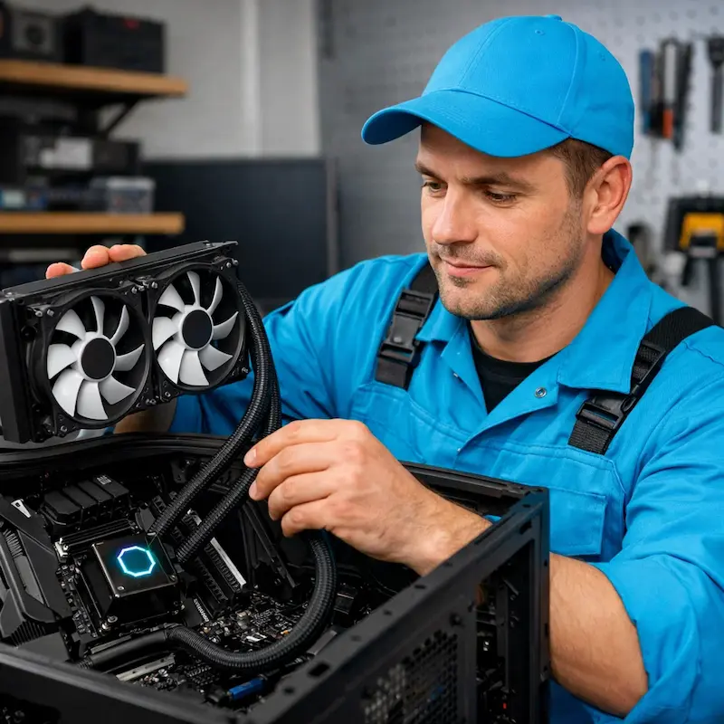 Установка водяного охлаждения на компьютер в Лыткарино