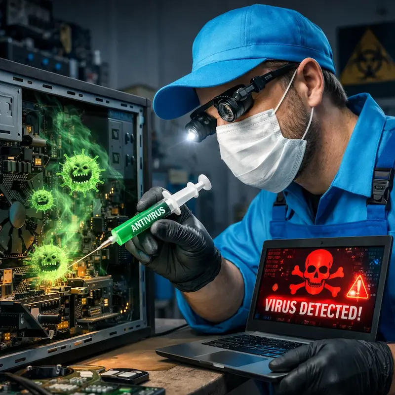 Лечение компьютера от вирусов в Лыткарино на дому